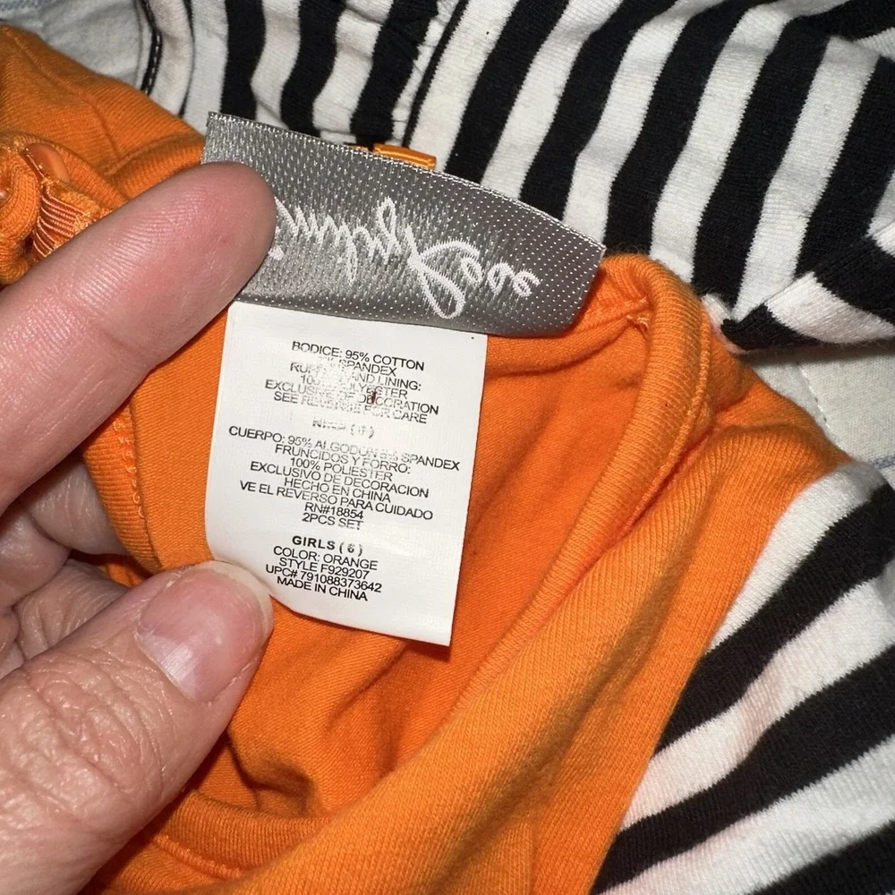 Emily Rose Girls Halloween Witch‎ Tutu Dress Costume Orange Black Size 6 NWT